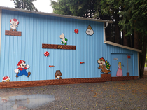 My garage Nintendo wall Figures hand painted on MDO