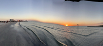 My GFs panoramic sunset pic today Take that flat earthers