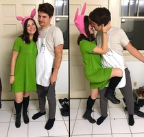 My girlfriend and I went full Bobs Burgers along with some friends for Halloween last night somehow didnt realize the incestual implications until afterwards