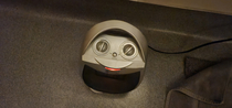 My girlfriends space heater broke and I was greeted by this little happy guy in its place