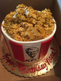 My grandma loves KFC so for her th I had a special cake made
