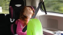 My kids are masters at falling asleep anywhere and at any time Today it was while eating fries