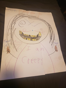 My kids collaborated and drew this lovely picture of me I showed my friends and they now call me Shit-hands
