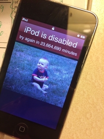 My kids have disabled my iPod for  years