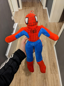 My kids received this spiderman as a gift I have never seen anything funnier