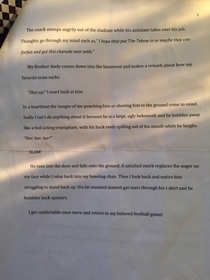 My little bros English assignment He has a way with words
