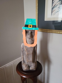 My moai statue Charlie would like to wish everyone a happy St Patricks Day