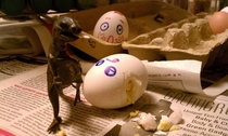 My mom doesnt let me decorate the eggs anymore