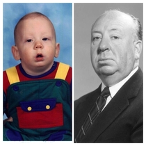My mom says I looked like Alfred Hitchcock as a child
