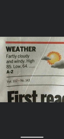 My mom sent me this and said a weather forecast that really stinks