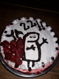 My mother made this cake for my sister-in-law It yearns for the sweet embrace of death