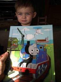 my nephew was a little confused by the finished product