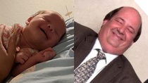 My newborn looks like Kevin from The Office