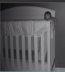 My niece fell asleep in her crib standing up