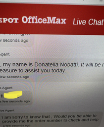 My Office Depot chat rep deserves a raise for creativity Say it with an Italian accent