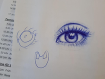 My partner helped me perfecting my drawing