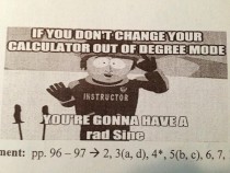 My Pre-Cal teacher puts memes on his notes