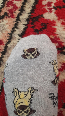 My puglife socks look like an angry panda from upside down view