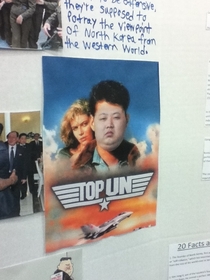 My school had a diversity day and this was on the north korean board