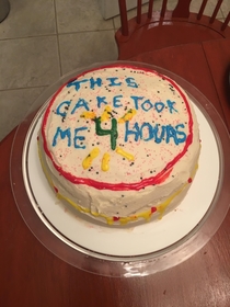 My sister made a cake today