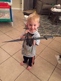 My son is pretty proud of how he fixed his favorite dragon toy Toothless