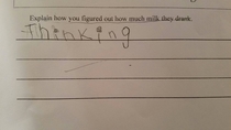 My sons best answer this week