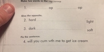 My sons first grade HW He had to correct this sentence