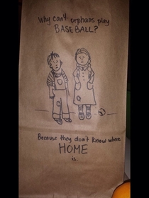My Sons Lunchbag Drawing Today