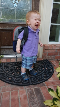 My sons thoughts on starting school