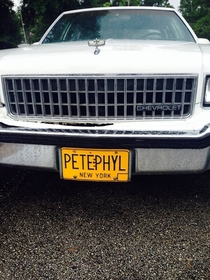 My uncle Peter and aunt Phyllis got a custom license plate It didnt turn out the way they thought