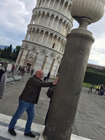 My uncle went to the leaning tower of Pisa not sure he entirely grasped the concept