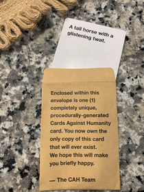 My unique Cards Against Humanity Card