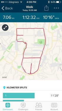 My walk today was really hard