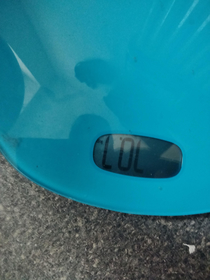 My weighing scales making fun of me 