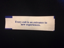 My wife and I had very different thoughts about the fortune she got at dinner
