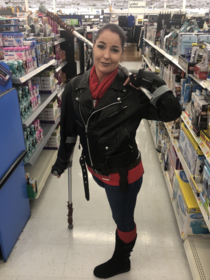 My wife at it again for Halloween This year Missing a Negan