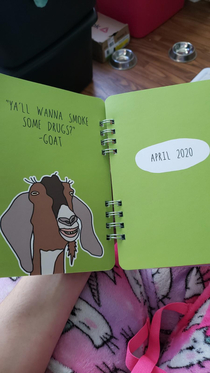 My wife bought our  year old daughter a new planner for school She should have browsed through it before letting her take it to school