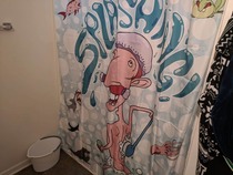 My wife doesnt know about our new shower curtain yet