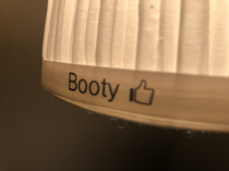 My wife got a label maker This was on my bedside lamp tonight