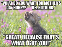My wife is lucky she gets exactly what she wants for mothers day 