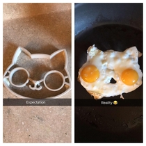 My wife tried to make some cute eggs