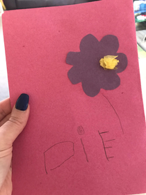My  year old made me a card today