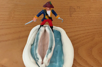 My yo son was excited to show off his clay pirate boat