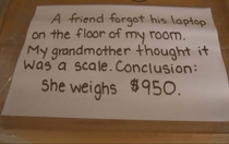 Never ask a woman what she weighs