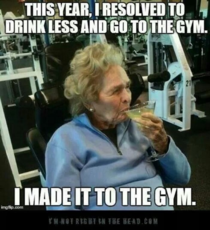 New Years resolution to drink less and gym more