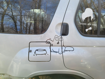 Nice addition to my gas guzzler Art by Simon Tofield vinyl decal made by Lifestyle Offroad