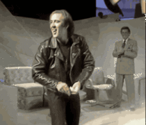 Nicolas Cage going wild on a UK chat show