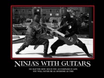 Ninjas playing guitar are the epitome of awesome