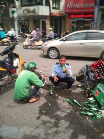 No beer goes to waste in Vietnam