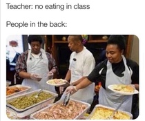 No eating in class